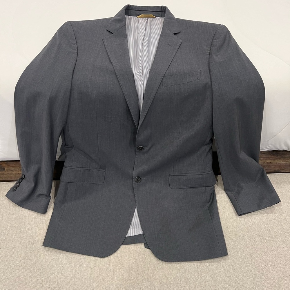 BROOKS BROTHERS - Men’s Sz 40L Gray Explorer Regent Fit Suit Jacket